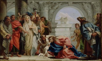 Christ and the Woman Taken in Adultery, 1750-53 by Giovanni Domenico Tiepolo